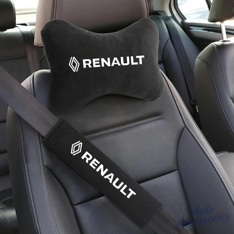 Car Seat Headrest Rest Neck Pillow Cushion Seat Belt Shoulder Pad For Renault Clio Sandero Captur Megane 4 E-tech Scenic Austral A19