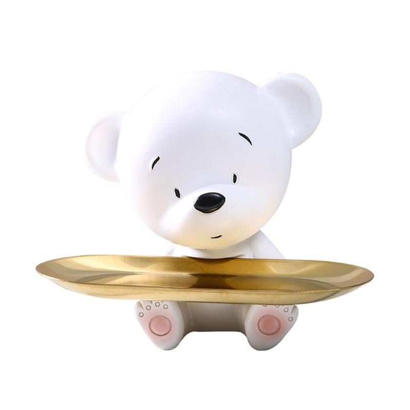 

Статуэтка белого медведя с подставкой для ключей, фруктами, украшениями, закусками, конфетами, фигурками