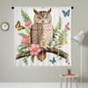 2 Pieces HD Digital Woodland Owl Printed Window Valance Home Decorating Style Decorating Living Room Bedroom Rodding Curtain Eff