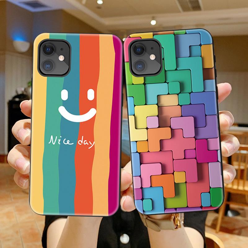 

Для Samsung Galaxy A11 A21 A31 A51 A71 IPhone Xiaomi Redmi 8A 9A 9C Huawei OPPO Модный красивый радужный узор Мягкий силиконовый чехол для телефона из ТПУ OPPO AX7