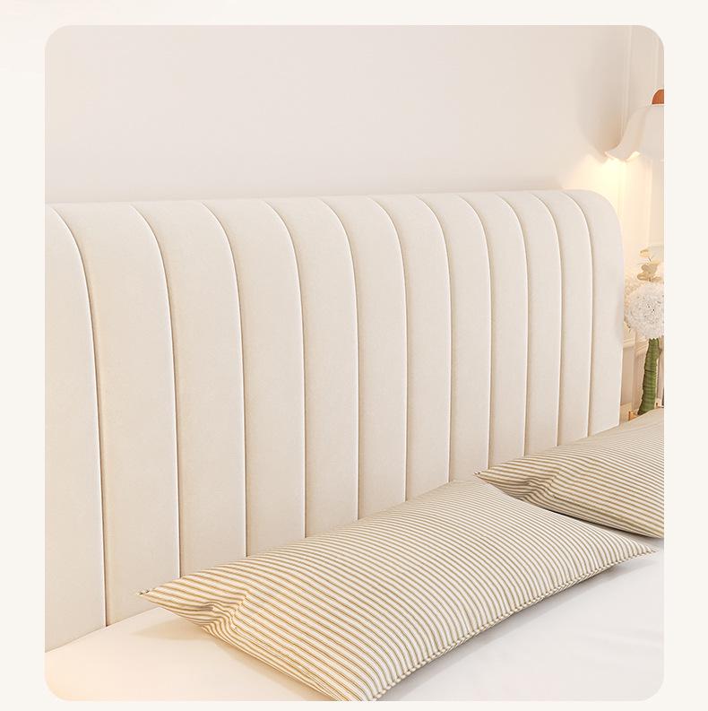 Plush Upholstered Bed Headboard Cover - Thick, Soft, Universal Anti-Collision & Dustproof Full Coverage Backrest Cover