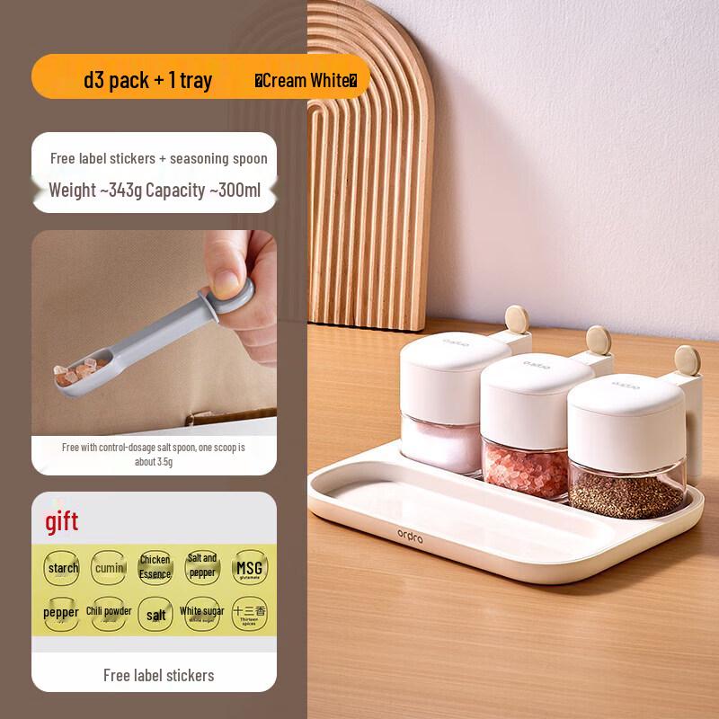 Qiqei Automatic Opening Glass Seasoning Jar