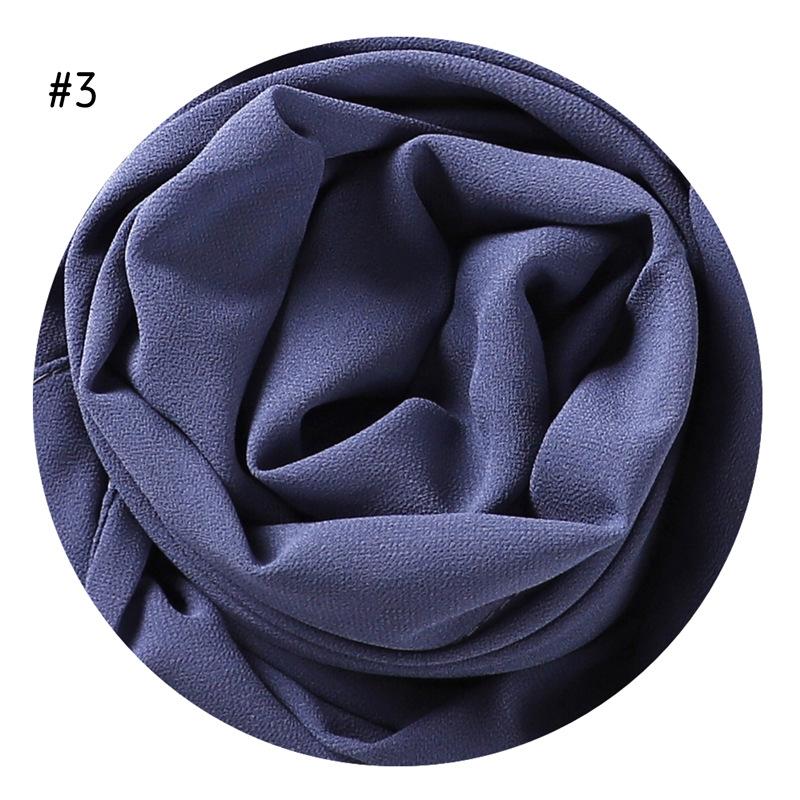 175X70Cm  High Quality Malaysian Pearl Chiffon Hijab Bundles Solid Color Scarves Head Scarf For Muslim Woman 73 Colors