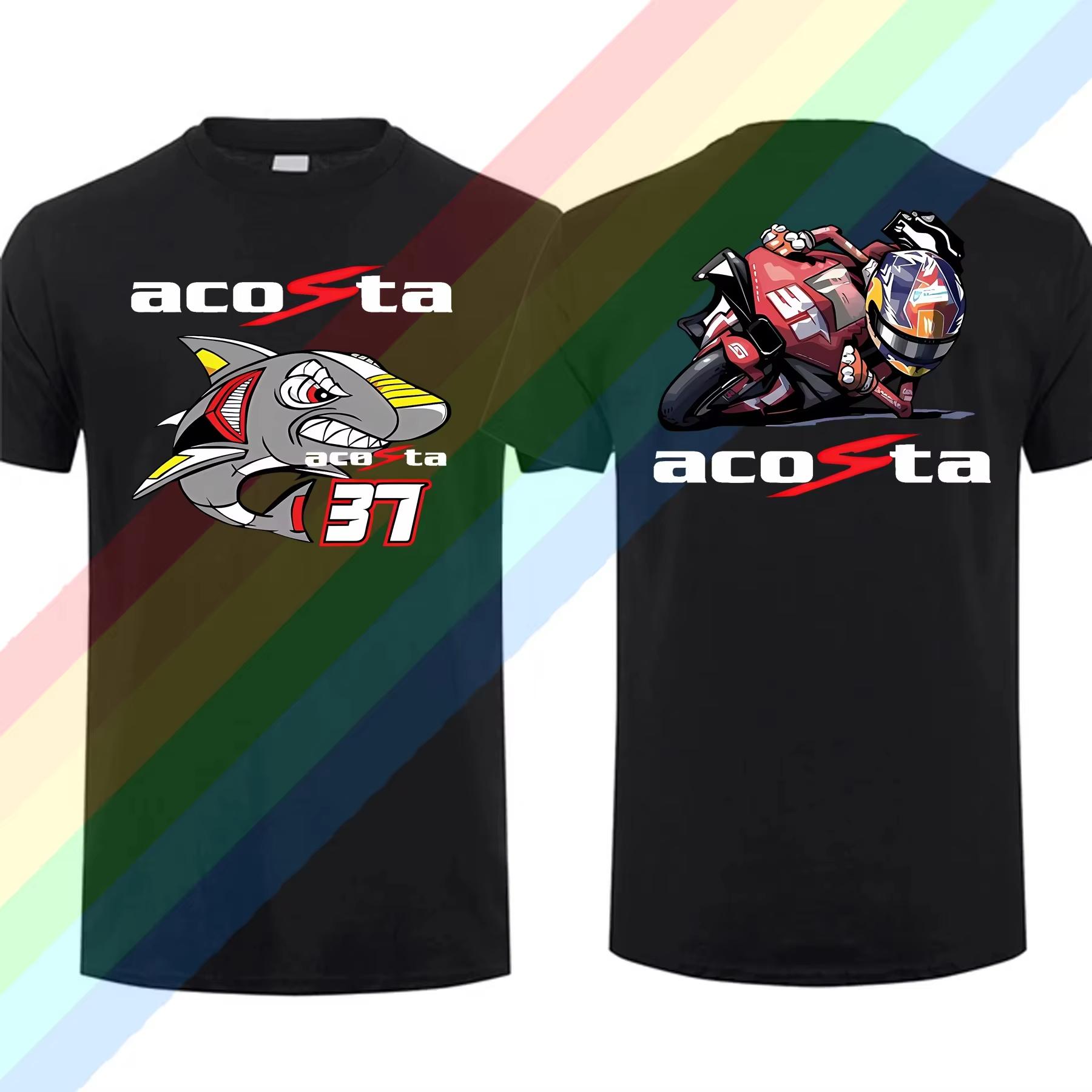 

Новая футболка 37 Legend Pedro Acosta Shark GP Race для мужчин и женщин, с коротким рукавом, приключенческая, повседневная, белая, в стиле хип-хоп, для езды на мотоцикле 4XL