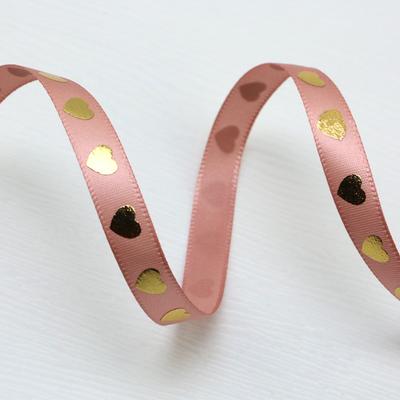 (10 Meter/Rolle)1cm Heißprägung Pfirsichherz Band Liebesbänder Valentinstagsverpackung Handgemacht DIY Geschenkverpackung Dekoration