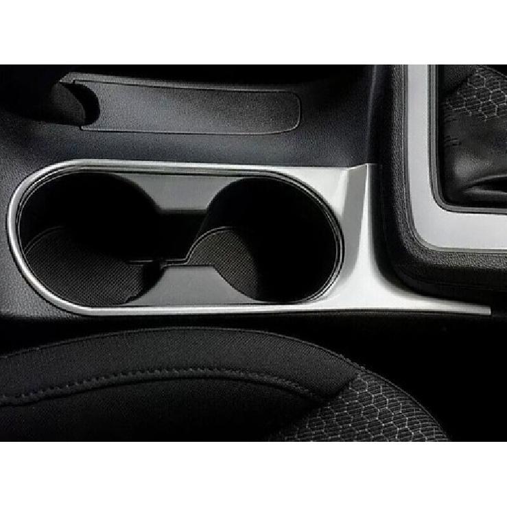 For Hyundai Elantra 17- Titanium Silver Middle Console Water Cup Frame Trim