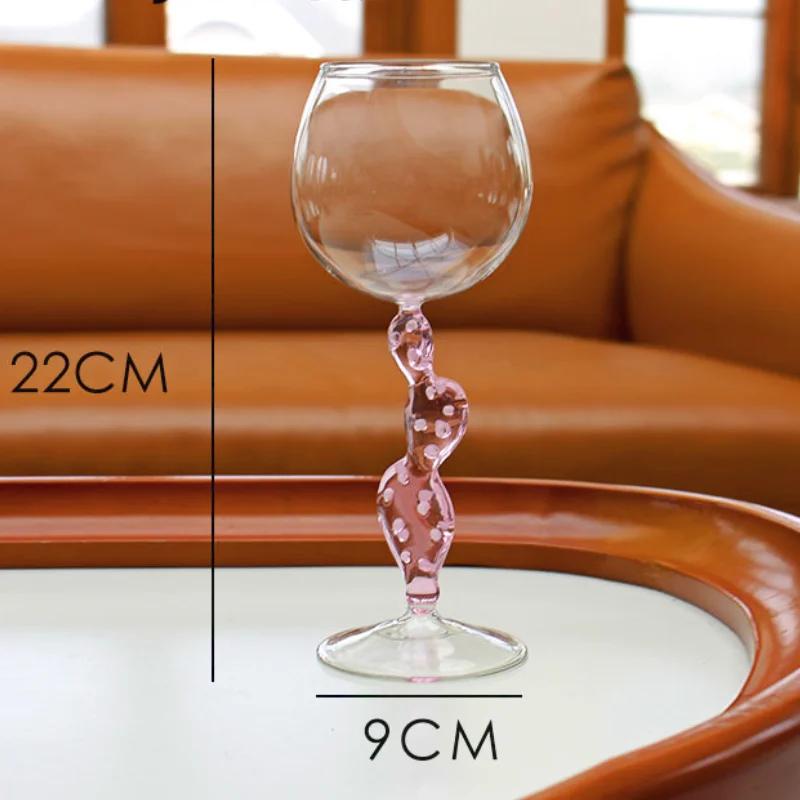 Catus Shape Ins Nordic Wine Glass Champagne Glasses Wine Glass Dinkware Barware Heat Resistant Glass