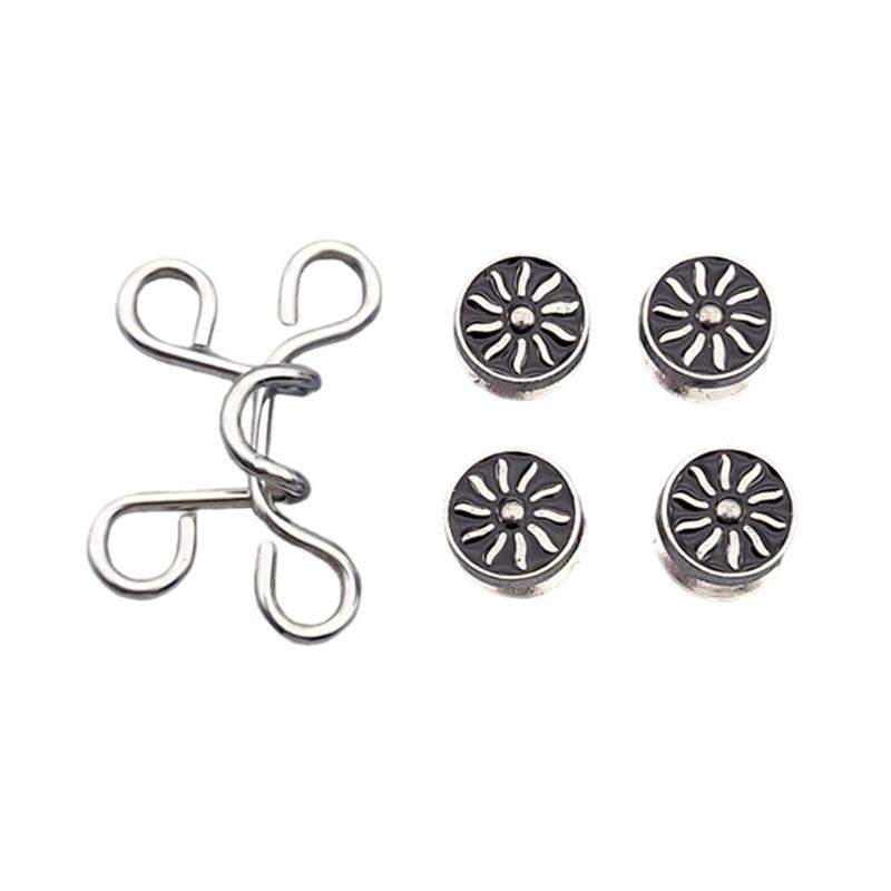 Metal Button Pins Jeans Waist Tightener Adjustable Trouser Button Pin Waist Buckle Detachable Jeans Button Pins