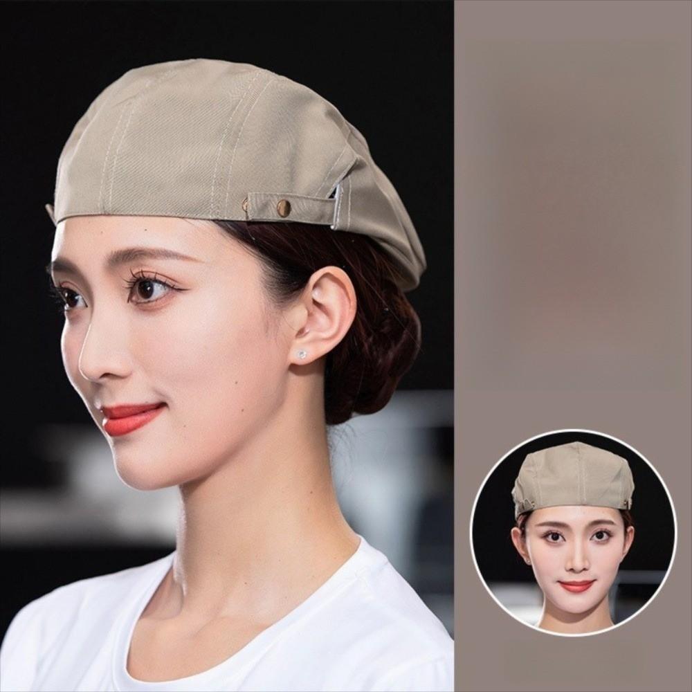 Comfortable Service Cap Oil-resistant Male Chef Hat Beret Hat  Restaurant BBQ Restaurant Kitchen