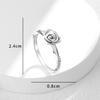 New 925 Silver Shiny Classic Square Crown Heart-shaped Ring Exquisite Luxury Charm Jewelry Holiday Surprise Gifts