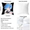 ReLife different world zero Rem Cushion Cover Pattern Printed Pillowcase for Living Room Sofa Cushion Cover & Bedroom Decor