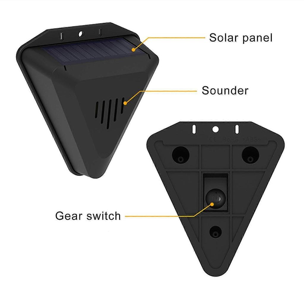 Solar Bird Repellent Device - Protect Crops, Gardens, Ponds with Multi-Sound Deterrent