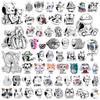 Animal Series Charms Fox Owl Sea Turtle Rabbit Raccoon Highland Cow Beads Fit Bracelets Beads DIY Jewelry Gift