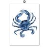 Balena Delfino Granchio Pesce Polpo Cavalluccio Marino Corallo Oceano Poster e Stampe Pittura su Tela Arte da Parete Immagini Camera dei Bambini Decorazione per la Casa