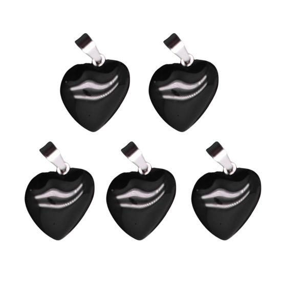 Heart Shape Pendant Necklace Charm 20mm Love Heart Shaped Pendant Jewelry Accessory for DIY Crafts Necklaces Bracelets Key Chains