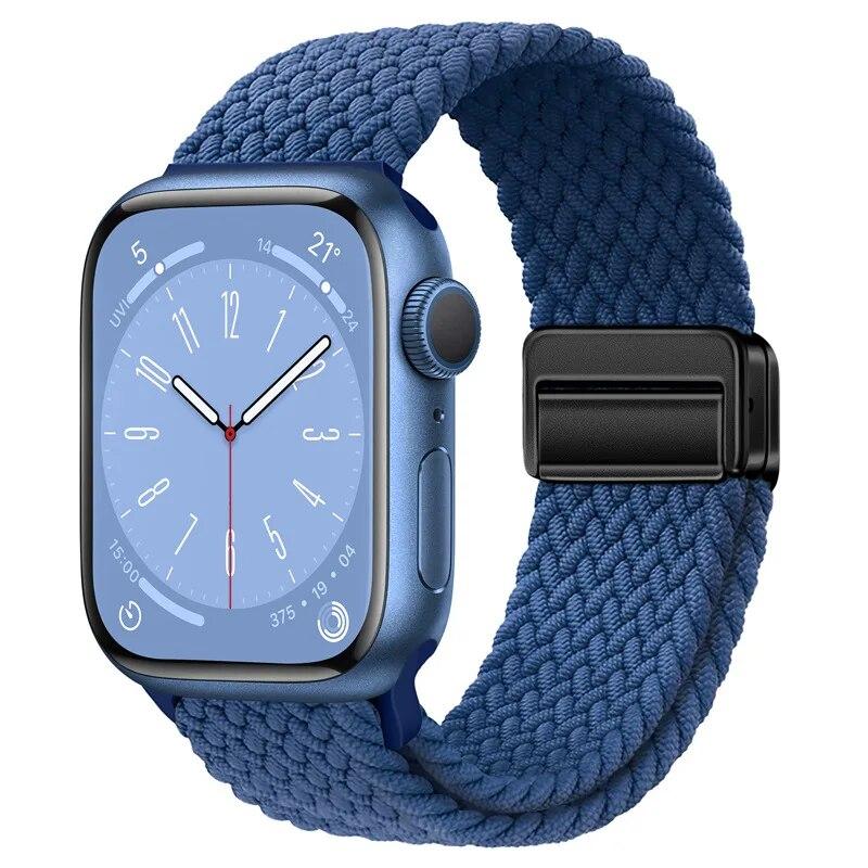 Nylon Strap For Apple Watch 44mm 45mm 49mm 42mm 38mm 40mm 41mm Watchband Bracelet for iWatch Series Ultra 9 8 7 6 5 4 SE 3 Band