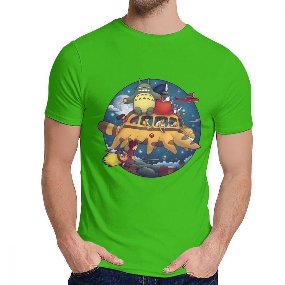 Boy Tee Shirt Hayao Miyazaki Spirited Away My Neighbor Totoro Bus Great Casual Man S O