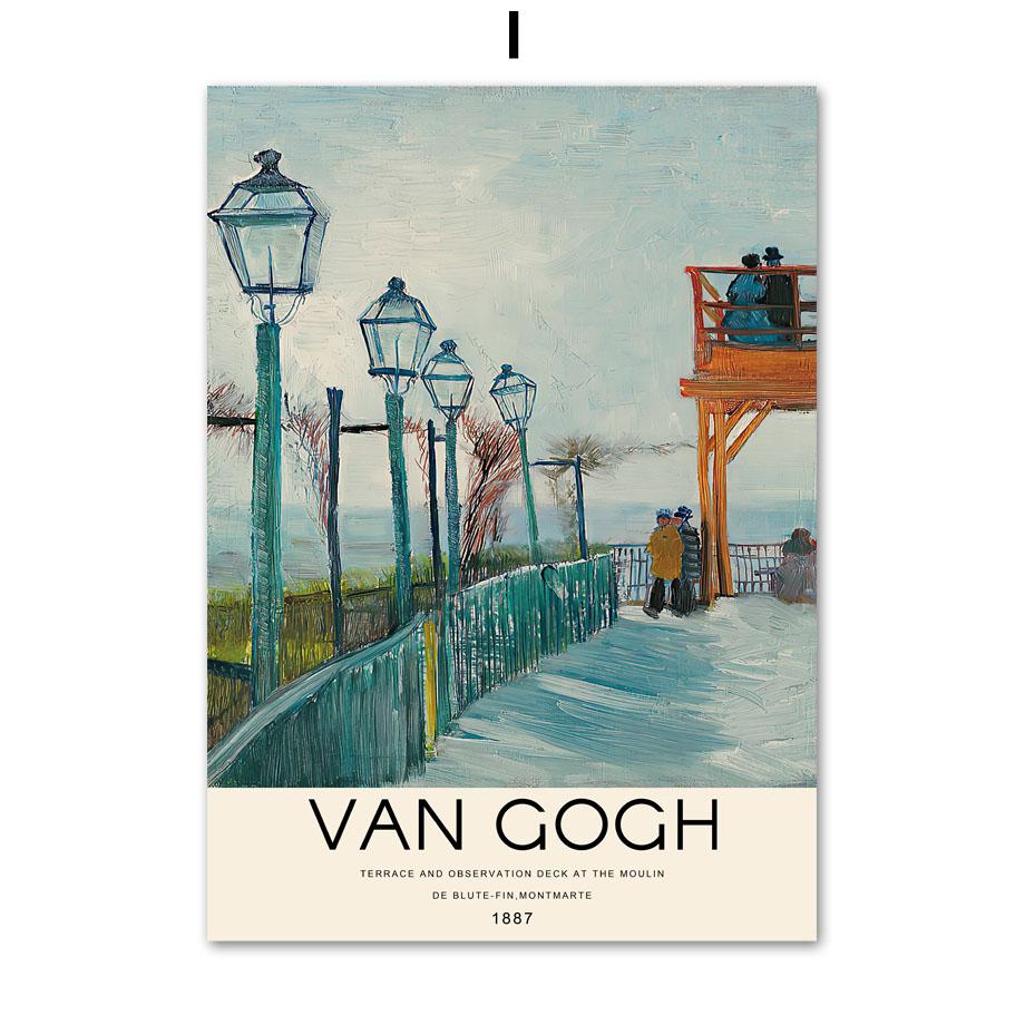 

Музей Ван Гога абстрактный плакат на скандинавскую тему выставка настенная живопись печать на холсте Национальная галерея Декор фотографии для гостиной A4 21X30cm No Framed