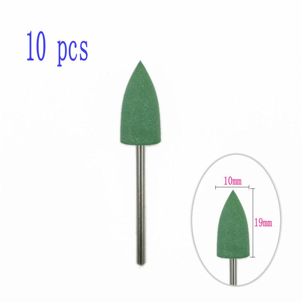6pcs/10pcs Silicone Rubber Dental Polishing Polisher Grinders Nail Drill Bits for Electric Manicure 2.35mm Shank