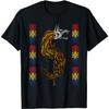 Tricou cu Drapelul României, Motive Tradiționale și Lupul Dac