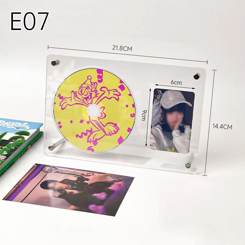Ins Cd Picture Display Stand Frame Poster Holder Transparent Acrylic Photo Frame Idol Postcards Protector Album Home Room Decor