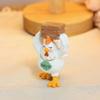 Resin Chicken Figurines with Brick Chicken Garden Statues Decors Decorative Ornament for Home Table Desk Yard Decors