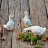White Goose and Duck Pond Garden Ornament