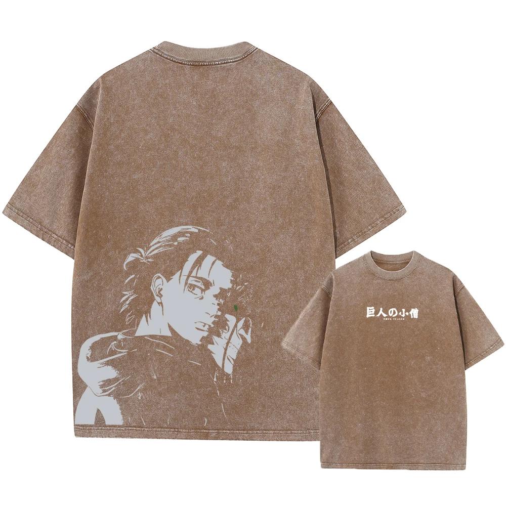 Pánské tričko s potiskem vlků, vintage styl, s potiskem kyseliny, s krátkým rukávem a skateboardovým potiskem, bavlněné a chlapecké.