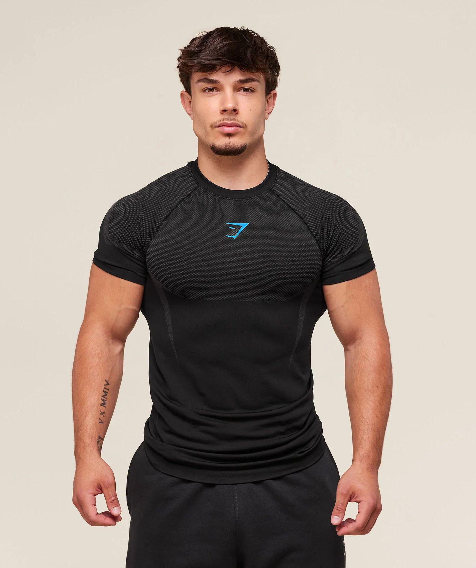 Gymshark vīriešu ātri žūstošs kompresijas t-krekls