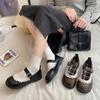 Fashion 2025 Spring New French Style Flat Bottom Shoes Mary Jane Round Toe Soft With Lace Trim Shoes Outside Sweet Comfy Women Shoes