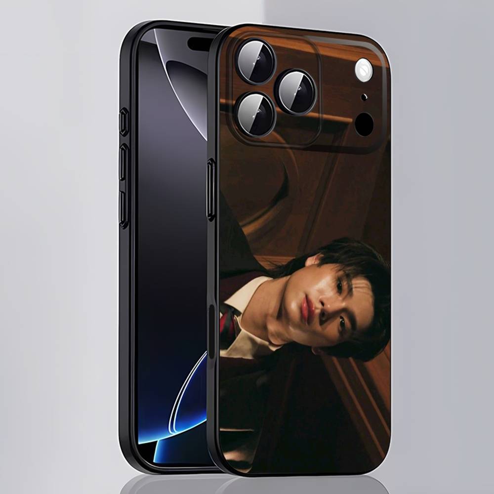 P-Phuwin A-Actor Tangsakyuen Phone Case For iPhone 17,16,15,14,13,12,11,Pro,Max,Plus,E,SE4,Air,Mini Black Cover