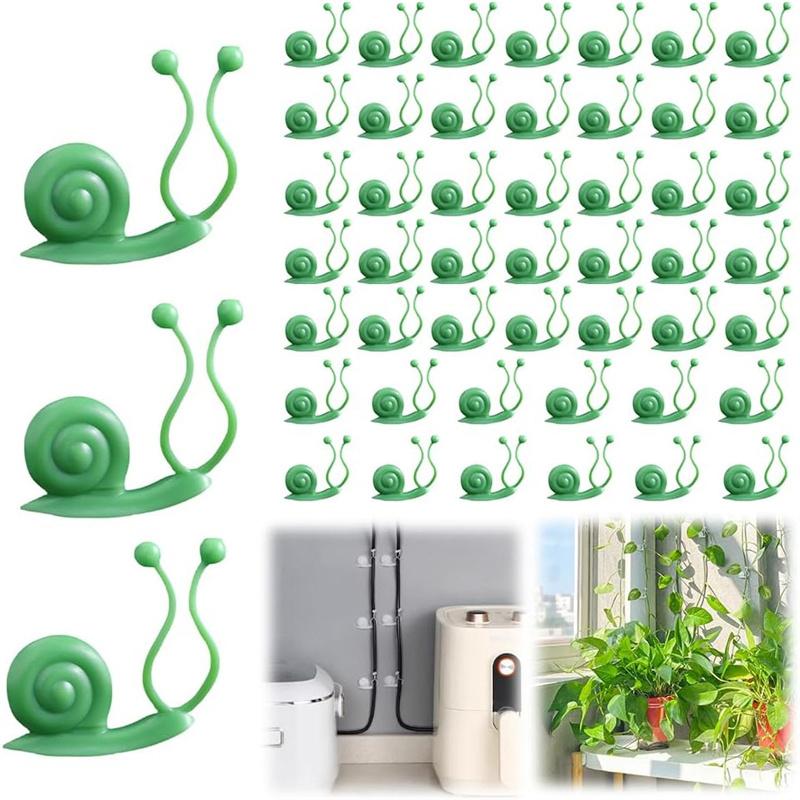 

50Pcs Snail Shaped Plant Clips For Climbing Plants Vegetables Tied Flowers Holder Hooks Vine Fixation Plant Support Garden Tools зелёный