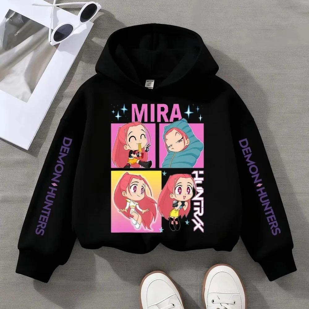 Kids Hoodies & Sweatshirts KPop Demon Hunter Cartoon Children's Fashion Casual Hooded Sweatshirt Tops