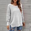 Women's Fashion Casual Temperament Loose Round Neck Pullover Long Sleeve Knit Sweater