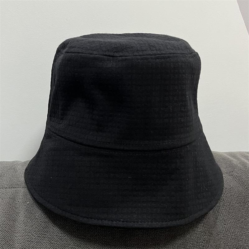 Einfacher Bubble Knautsch Eimerhut Damen Frühling und Herbst einfarbig vielseitiger Fischerhut Kinder Reise Eimerhut