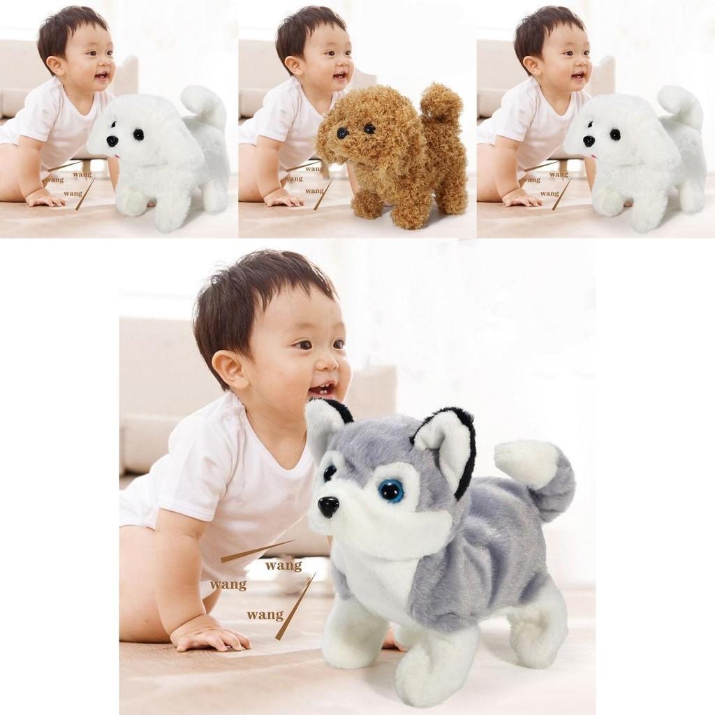 Schattig elektronisch robothondje van pluche met levensechte kenmerken voor kinderen.