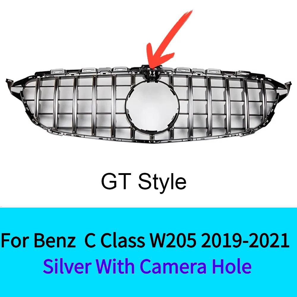For Mercedes C Class W205 2019-2025 C180 C200 C250 C300 C260 C400 2019-2025 GT Style Sport Front Bumper Grille Inlet Grill  Mesh