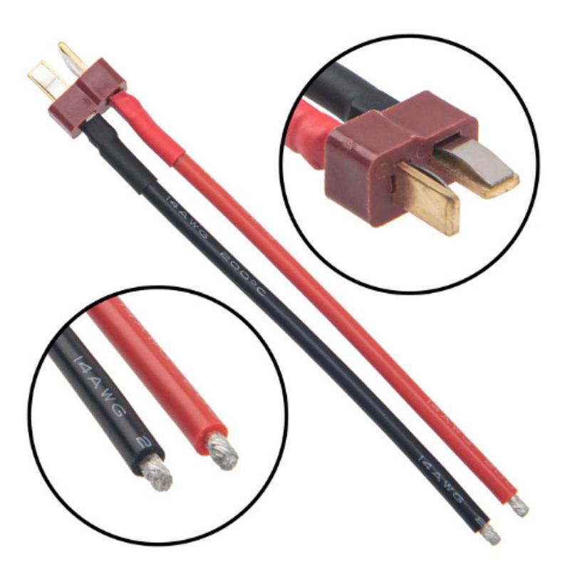 Deans Ultra Pigtail Cable T Plug Connector Male/Female 10Cm 12/14Awg Soft Silicone Wire For Rc Quadcopter Lipo Battery Expand