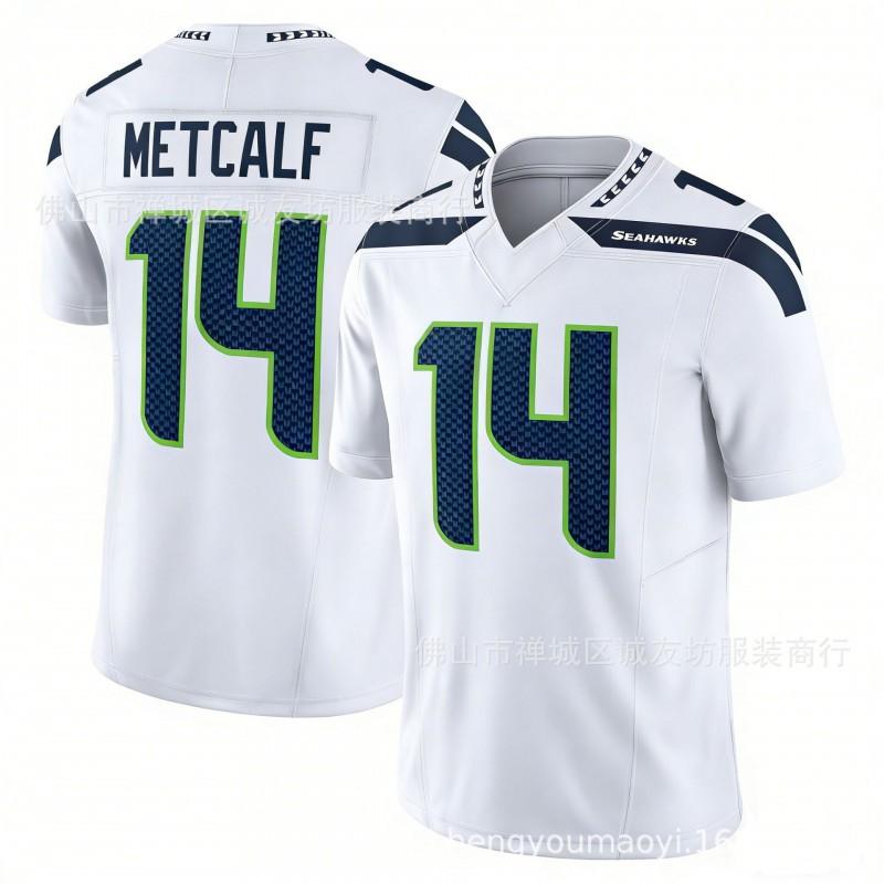 Mens Football Jersey Seahawks 14 Darnold White All Season Sports Top