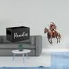 Retro Wooden Remote Organizer And Acrylic Knight Centerpiece for Table Nightstand Couch Office Home