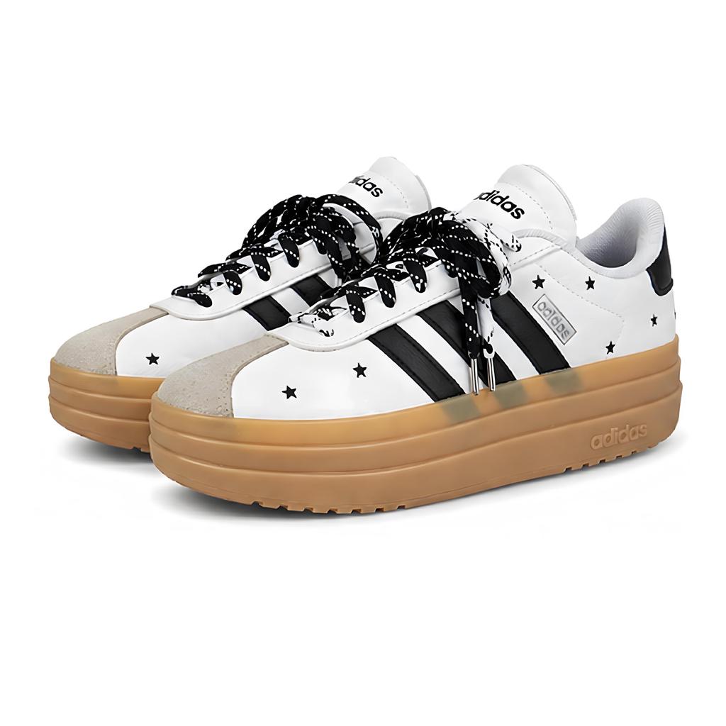 Adidas VL Court Bold Starry Dot Low top Skateboard Shoes Women's Black White IH3083(Team2460-)