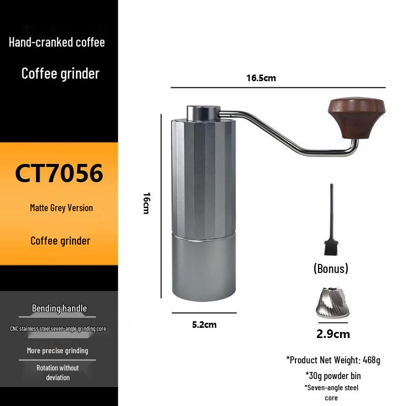 Stainless Steel Hand-Crank Coffee Grinder - Portable and In Stock