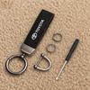 GQUL6 For Toyota Tacoma Tundra 4Runner TRD Highlande Rav4 C-HR Carbon Fiber Leather Car Keychain Metal Keyring Key Chain Pendant Gifts
