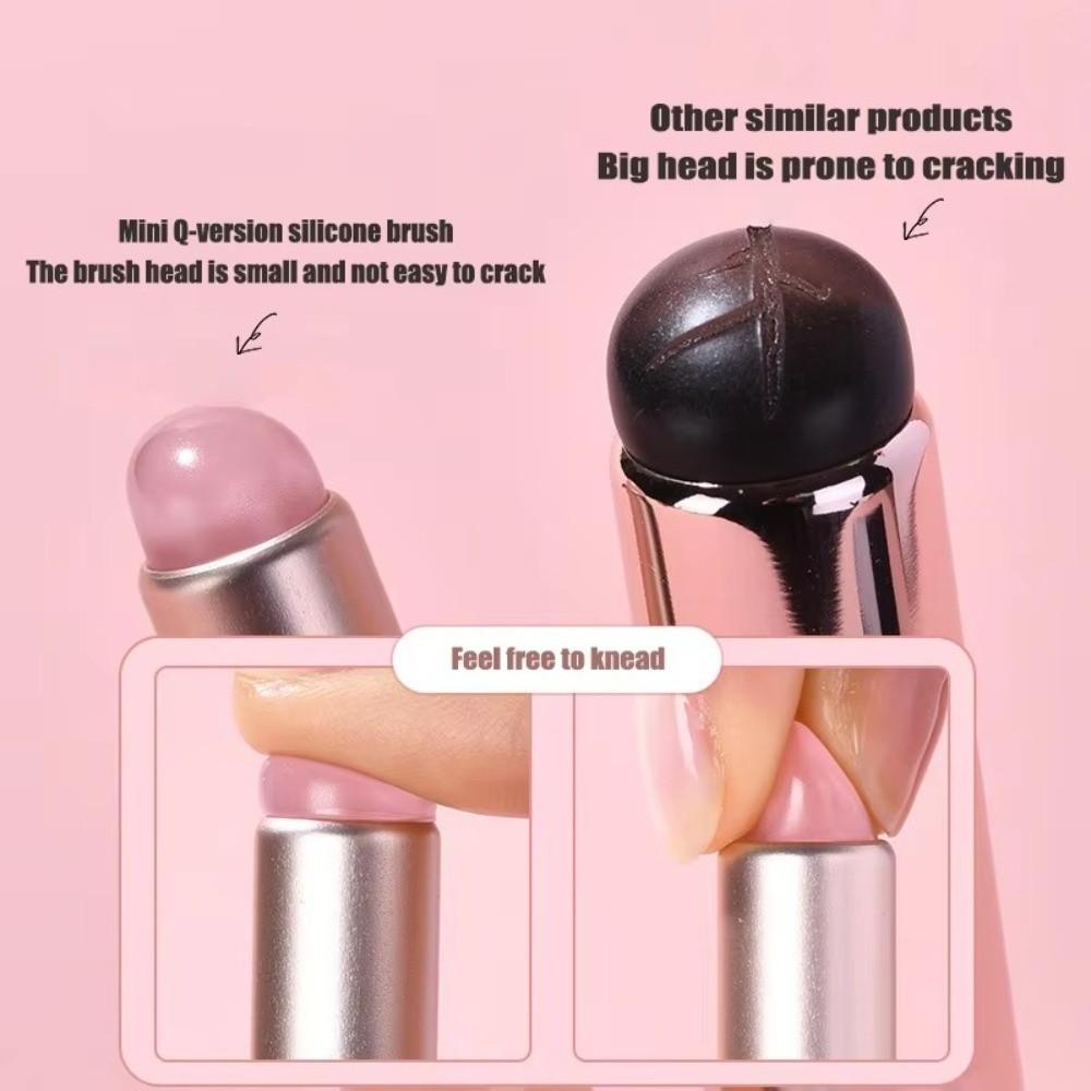 New Silicone Nail Art Brush Soft Mirror Effect Manicure Tool Reusable Smudge Brush Salon