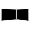 Retractable Side Awning Black 100 x 1000 cm