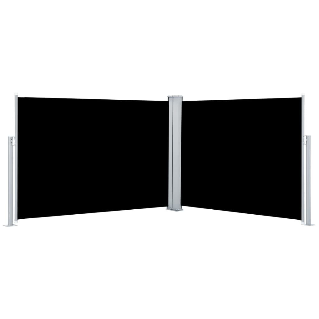 Retractable Side Awning Black 100 x 1000 cm