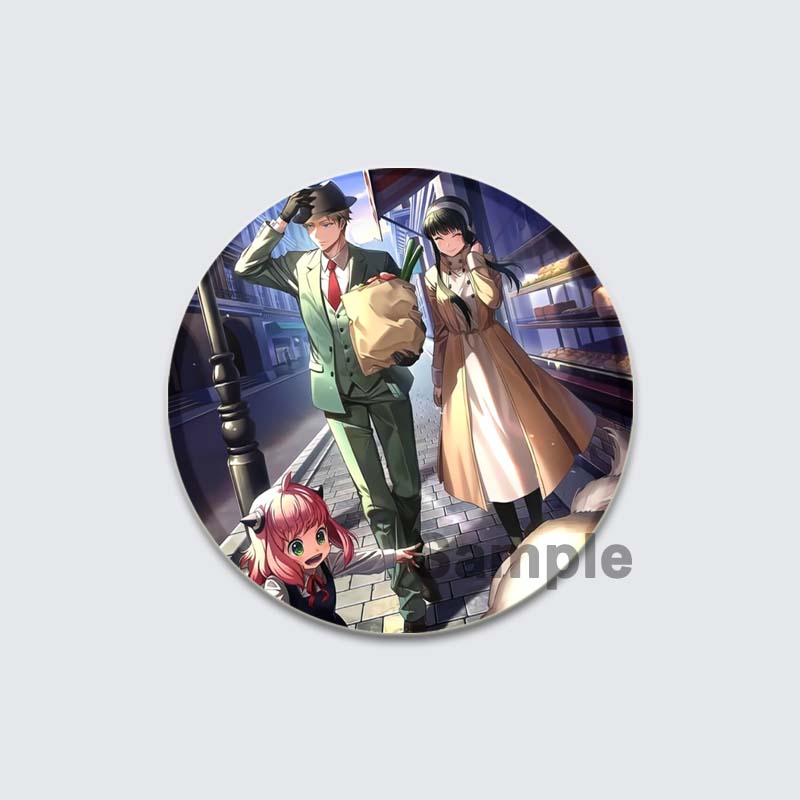 32/44/58mm Cute Anime SPY X FAMILY Brooches Anya Forger Lapel Pins Cartoon Badge Backpack Hat Jewelry Handmade Accessories Gifts