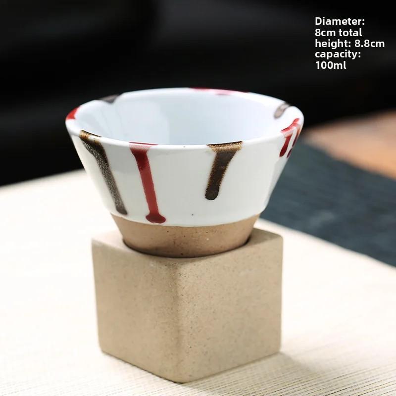 Kreative Kaffeetasse Japanische grobe Keramik Teetasse Grenzüberschreitende Explosion Keramiktasse Retro Wasserbecher Konische Tasse