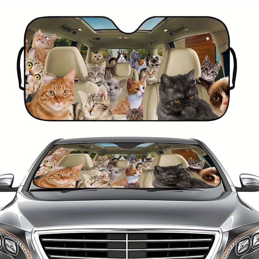 

Персонализированный складной забавный дизайн с животными, глянцевый солнцезащитный козырек, теплоотражатель, простой в установке, солнцезащитный козырек для лобового стекла автомобиля, козырек от солнца