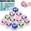 1 PZ Pallina Antistress Riempita di Perline Polpo, Giocattolo Sensoriale Morbido Carino, Fidget a Rimbalzo Lento per Ansia, Regalo di Natale Halloween Casuale